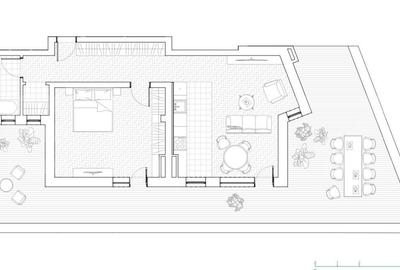 Penthouse cu 2 camere, 65 mp, terasa 63 mp - 2