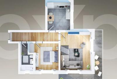 Apartament cu 2 camere decomandat, mobilat în Trivale - 1