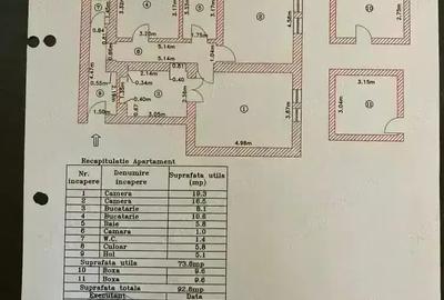 Apartament 2 camere + birou, 73,6 mp utili, etaj 1 + 2 boxe de 10 mp fiecare - 10