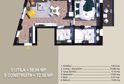 Apartament 2 camere Pallady, Titan,Fix la Parcul Teilor,Bl Boutique - 6