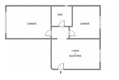 Apartament cu 2 camere decomandat în Central