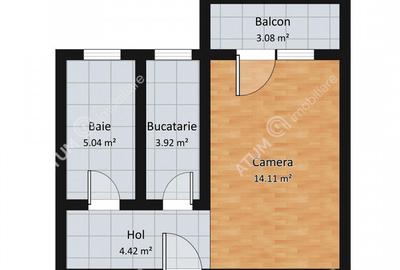 Garsonieră decomandată în Turnișor - 3