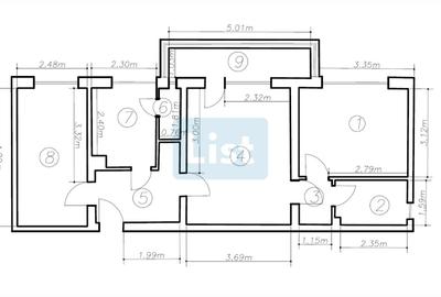 Apartament cu 3 camere semidecomandat în Grigorescu - 1