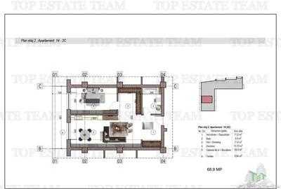 Apartament 2 camere bloc nou metrou 1 Decembrie 1918