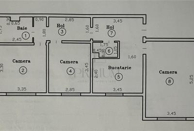 Apartament cu 3 camere decomandat în Girocului - 8