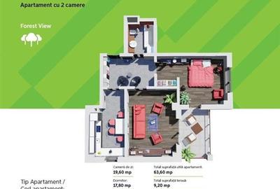 Apartament cu 2 camere decomandat în Tudor Vladimirescu - 3