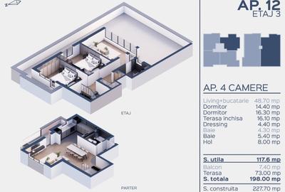 Penthouse cu 4 camere decomandat în Prelungirea Ghencea - 7