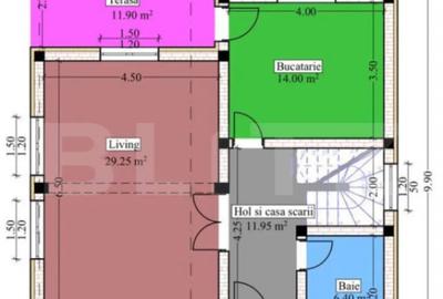 Casă cu 4 camere cu Teren 500 Mp în Central - 6