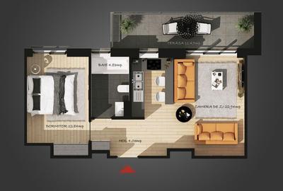 Apartament cu 2 camere decomandat, mobilat în Calea Plevnei - 12