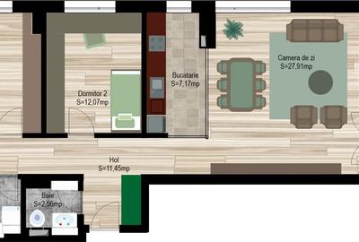 Apartament cu 3 camere în Central - 4