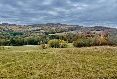 Teren la padure, panoramic dealuri si paduri, curent si asfalt - 6