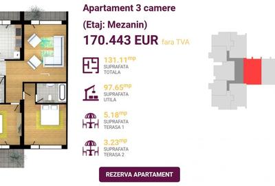 Apartament cu 3 camere decomandat în Floreasca
