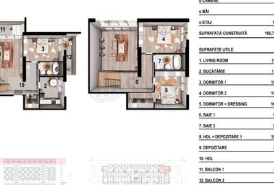 REA1024431 Apartament Duplex 4 camere NEW WORD Splaiul UNIRII - 10