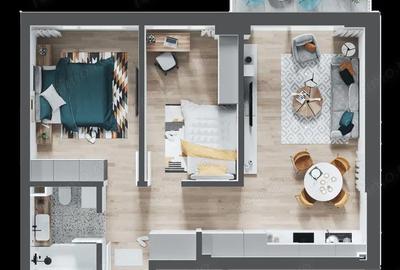 Apartament cu 2 camere decomandat în Centura - 2