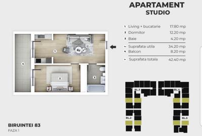 Apartament cu 2 camere semidecomandat în Central