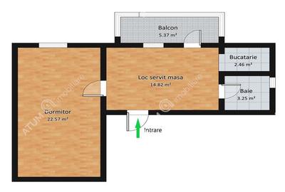 Garsonieră decomandată, mobilată în Aeroport - 8