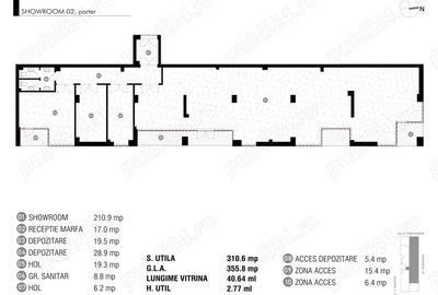 Spatiu 310 mp cu vitrina 40 ml - imobil nou Antracit Coanda - 1