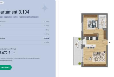 Apartament cu 2 camere semidecomandat în Gară - 2