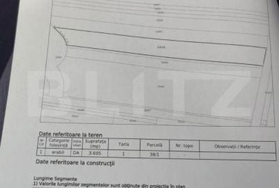 Teren de 3695 mp, în Petelea - 4