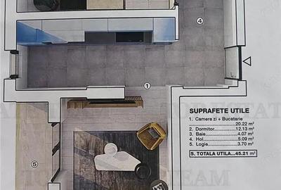 Apartament cu 2 camere în Central