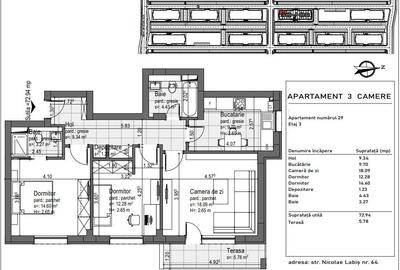 Apartament cu 3 camere în Tractorul - 1