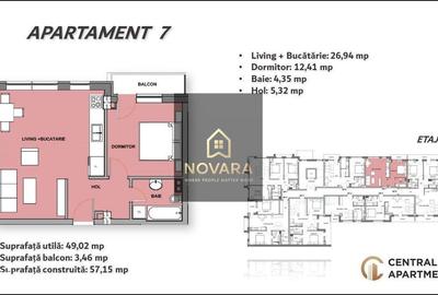 Apartament cu 2 camere în Cantemir - 2