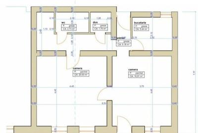 Casa de 2 camere, 55 mp utili, teren 80 mp, mobilata/utilata Casa de 2 camere, 55 mp utili, teren 80 mp, mobilata/utilata - 3