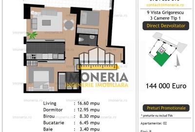 Apartament cu 3 camere decomandat în Sălăjan - 2