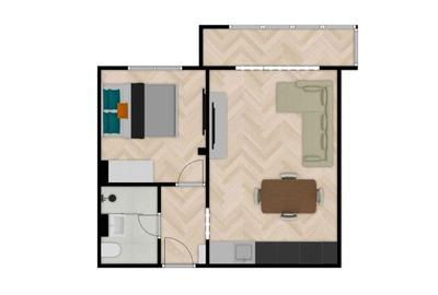 Apartament cu 2 camere decomandat în Alexandriei
