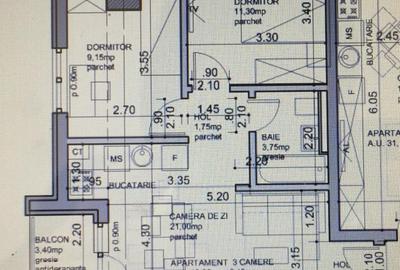Centru Civic- apartament 3 camere - 2