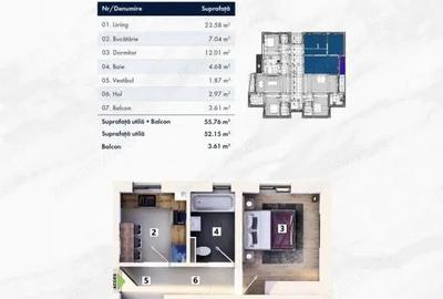 Variante apartamente 2 camere cartier nou zona Mehala - ID V4927 - 2