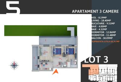 Apartament 3 Camere Cu Gradina | Bloc Nou Finalizat Sector 3 | Pallady - 2