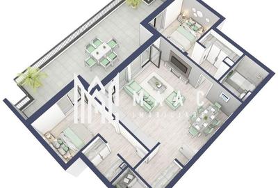 Penthouse 3  camere | Etaj 4 | Balcon 45.6 mp | Turnisor - 5