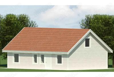 Structura casa lemn P + mansarda, 155 mp Structura casa lemn P + mansarda, 155 mp - 1