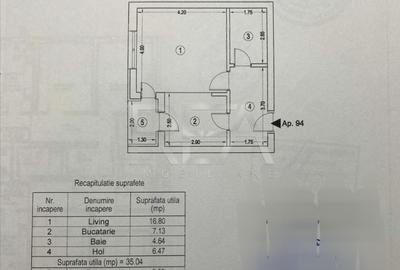 Garsoniera 11/11, 37,64 mp, Lujerului-Complex 21 Residence. - 8