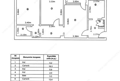 Apartament cu 3 camere semidecomandat în Micro 16 - 9