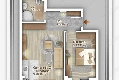 Apartament cu 2 camere semidecomandat în Ozana - 3