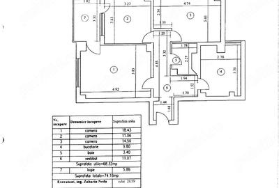 Apartament cu 3 camere decomandat în Berceni