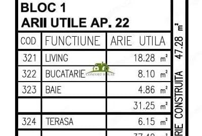 Garsoniera nr.22 decomandata Confort 1- Et.3 in BL.Nou str.Ostroveni - 7