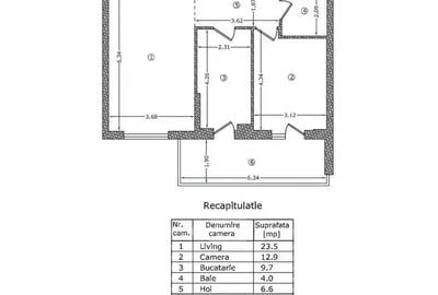 Apartament cu 2 camere decomandat în Nord - 14