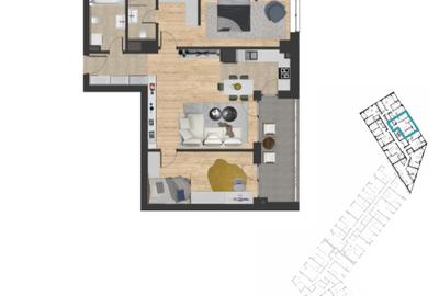 Apartament de vanzare - 3 Camere -Central - Lift - Ansamblu premium - 2