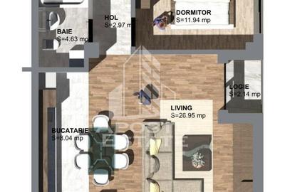 Apartament cu 2 camere open space Torontalului - 7