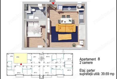 Apartament cu 2 camere decomandat în Baciu - 1