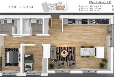 UltraCentral| 2 camere + Birou 2 min Universitate| Direct Dezvoltator| - 15