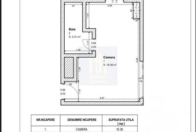 Garsoniera cu terasa de vanzare in *Piata Unirii* - 13