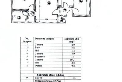 Apartament cu 3 camere semidecomandat în Tomis III - 2
