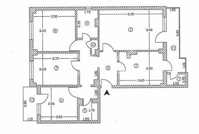 Apartament cu 4 camere decomandat, mobilat în Prundu - 2