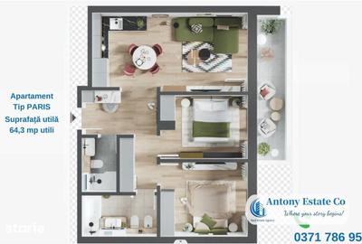 Apartament cu 2 camere în Iosia - 2