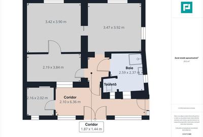 Casă cu 2 camere cu Teren 418 Mp în UTA - 2