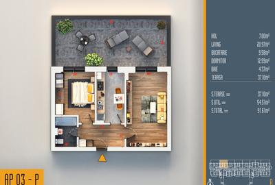 2 Camere cu gradina de 45mp!!! - 2